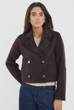 Load image into Gallery viewer, Reverie Chocolate Melton DB Peacoat