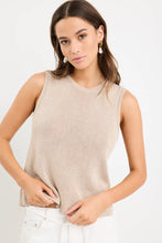 Load image into Gallery viewer, Salute Sand Relaxed Sleeveless Knit Tank Top