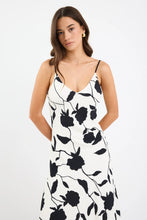 Load image into Gallery viewer, Saturn Ivory floral Strappy Bias Slip Maxi Dress