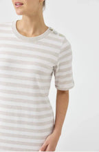 Load image into Gallery viewer, Studio Stripe Tee Shirt Dress Stone