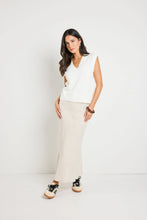 Load image into Gallery viewer, Scroll Ivory Cotton Knit Vest Top