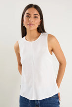 Load image into Gallery viewer, Shoreline Ivory Linen Bias Sleeveless Shell Top