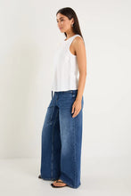 Load image into Gallery viewer, Shoreline Ivory Linen Bias Sleeveless Shell Top