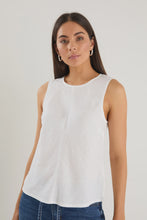 Load image into Gallery viewer, Shoreline Ivory Linen Bias Sleeveless Shell Top