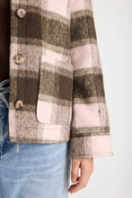Load image into Gallery viewer, Solace Chocolate Pink Check Oversize Shacket