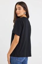 Load image into Gallery viewer, Street Black Crew Neck Short Sleeved Boxy Tee