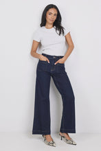 Load image into Gallery viewer, Zoey Indigo Petite High Rise Wide Leg Denim