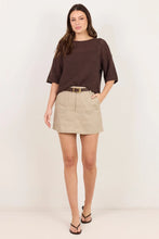 Load image into Gallery viewer, Sunrise Chocolate Crochet Knit Tee