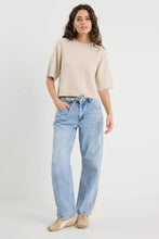 Load image into Gallery viewer, Topic Champagne Cashmere Blend Soft Knit Tee