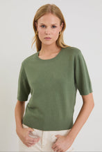 Load image into Gallery viewer, Topic Khaki Cashmere Blend Soft Knit Tee