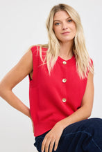 Load image into Gallery viewer, Trait Cherry Crewneck Knitted Vest Top Cherry
