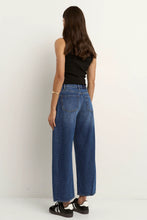 Load image into Gallery viewer, Varsity Deep Blue Forward Seam Barrel Jeans