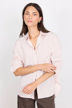 Load image into Gallery viewer, You Got This Blush Double Pinstripe Oversized Boyfriend Shirt - Blush Double Pinstripe