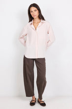 Load image into Gallery viewer, You Got This Blush Double Pinstripe Oversized Boyfriend Shirt - Blush Double Pinstripe