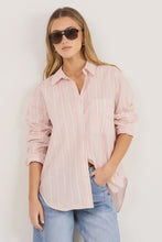 Load image into Gallery viewer, You Got This Pink Beige Stripe Oversize Boyfriend Shirt