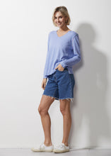Load image into Gallery viewer, Z&P V Stitch Jumper Blueberry