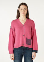 Load image into Gallery viewer, Birdseye Pocket Cardi Amaranth