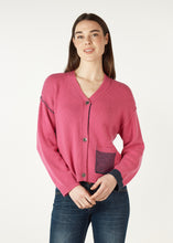 Load image into Gallery viewer, Birdseye Pocket Cardi Amaranth