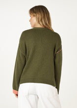 Load image into Gallery viewer, Birdseye Pocket Cardi Olive