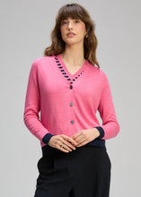 Load image into Gallery viewer, V Neck Cardi Essential Rhubarb