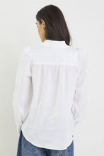 Load image into Gallery viewer, Zinnia White Ramie Lace Trim Long Sleeve Shirt