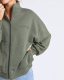 Load image into Gallery viewer, Ember Zip Thru Khaki