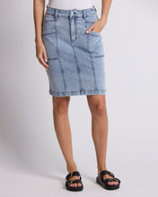 Load image into Gallery viewer, Strike Skirt Bleached Denim