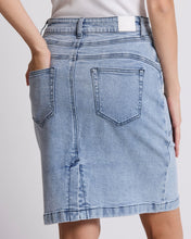 Load image into Gallery viewer, Strike Skirt Bleached Denim