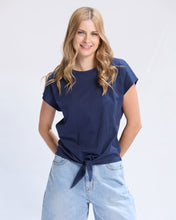 Load image into Gallery viewer, Top Knot Top Navy