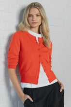 Load image into Gallery viewer, Autograph Blood Orange Soft Fine Gauge Crewneck Cardigan
