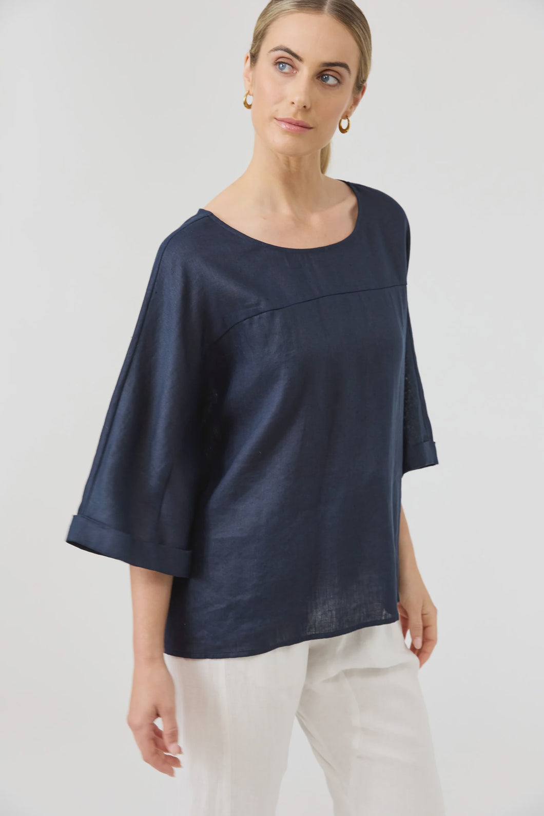 Studio Relaxed Top Navy