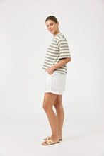 Load image into Gallery viewer, Studio Stripe T Shirt Olive
