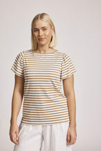 Load image into Gallery viewer, Margherita Stripe T Shirt Camel
