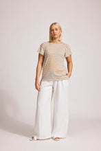 Load image into Gallery viewer, Margherita Stripe T Shirt Camel
