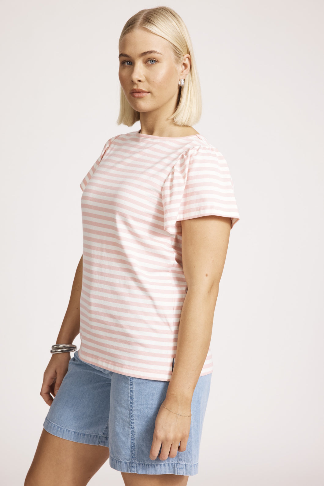 Margherita Stripe T Shirt Cameo