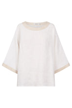 Load image into Gallery viewer, Maris Relaxed Splice Top White/Tusk
