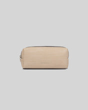 Load image into Gallery viewer, Brianna Makeup Bag Natural/Chocolate
