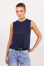 Load image into Gallery viewer, Salute Navy Relaxed Sleeveless Knit Top
