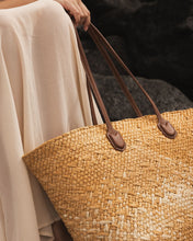 Load image into Gallery viewer, Ava Basket Tote Natural Raffia
