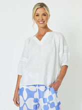 Load image into Gallery viewer, Diana Detail Sleeve Top White
