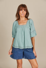 Load image into Gallery viewer, Fleur Top Seafoam
