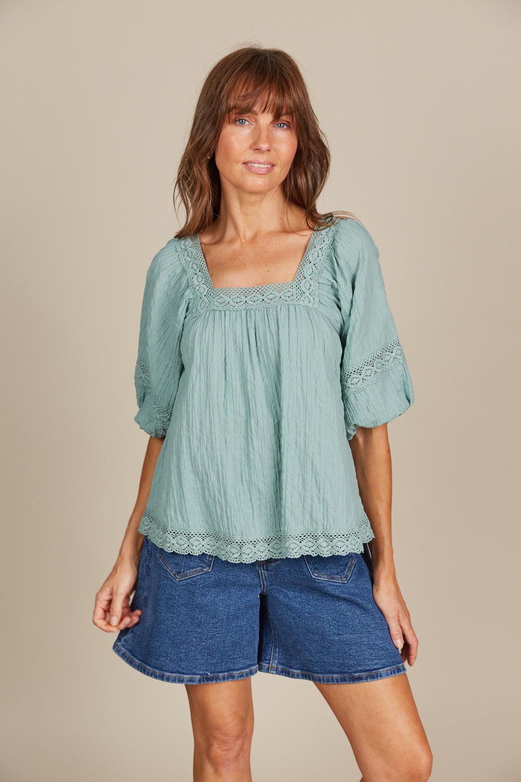 Fleur Top Seafoam