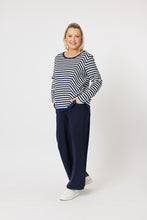 Load image into Gallery viewer, Kimmy Ponti Wide Leg: Navy

