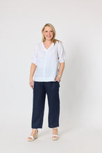 Load image into Gallery viewer, Anna Linen Top White
