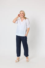 Load image into Gallery viewer, Anna Linen Top White
