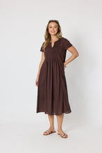 Load image into Gallery viewer, Acacia Cotton Dress Coffee

