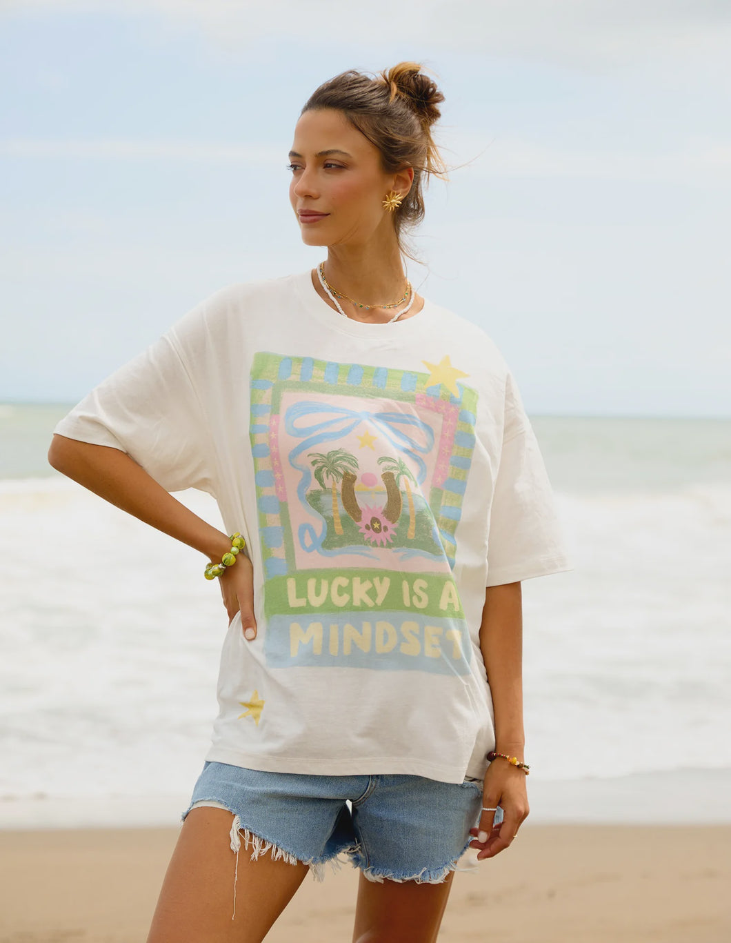 Lucky Star Tee White