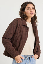 Load image into Gallery viewer, Absolute Chocolate Collared Quilted Jacket
