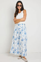 Load image into Gallery viewer, Affinity Porcelain Print Shirred Back Maxi Skirt
