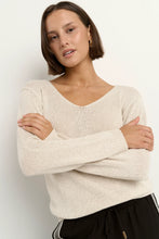 Load image into Gallery viewer, Afternoon Natural Relaxed V Neck Knit Jumper

